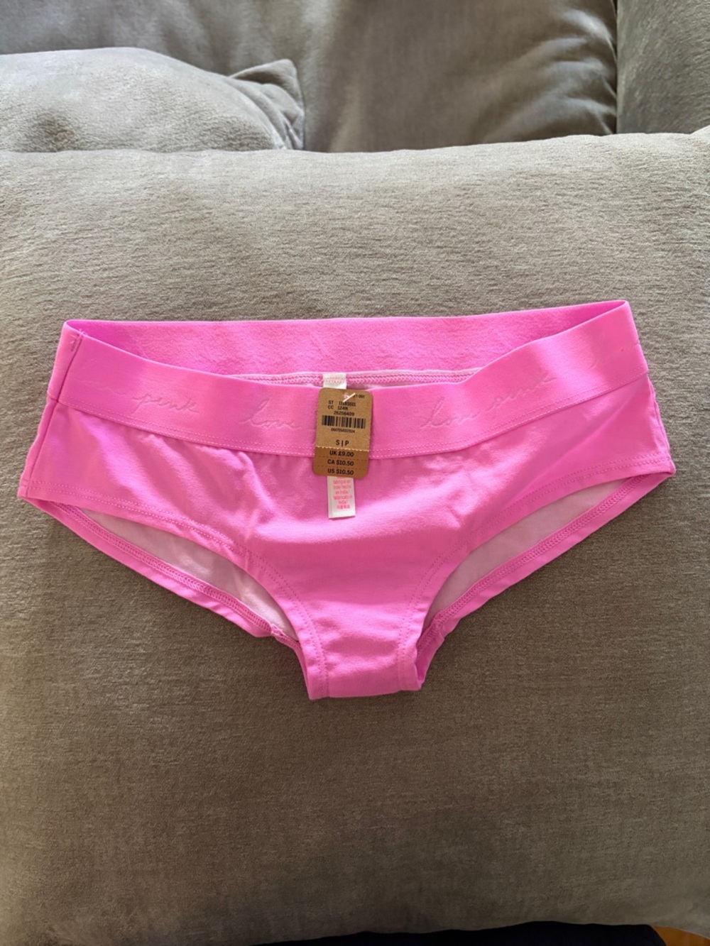 PINK Victoria Secret Cotton Panties Bikini Briefs with Waistband NWT